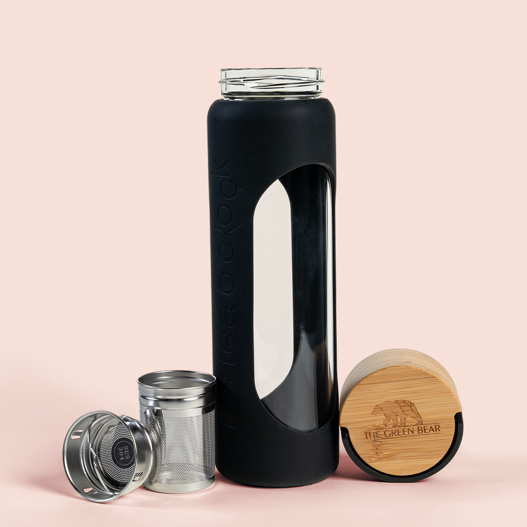 Tea bottle with infuser 500ml - black