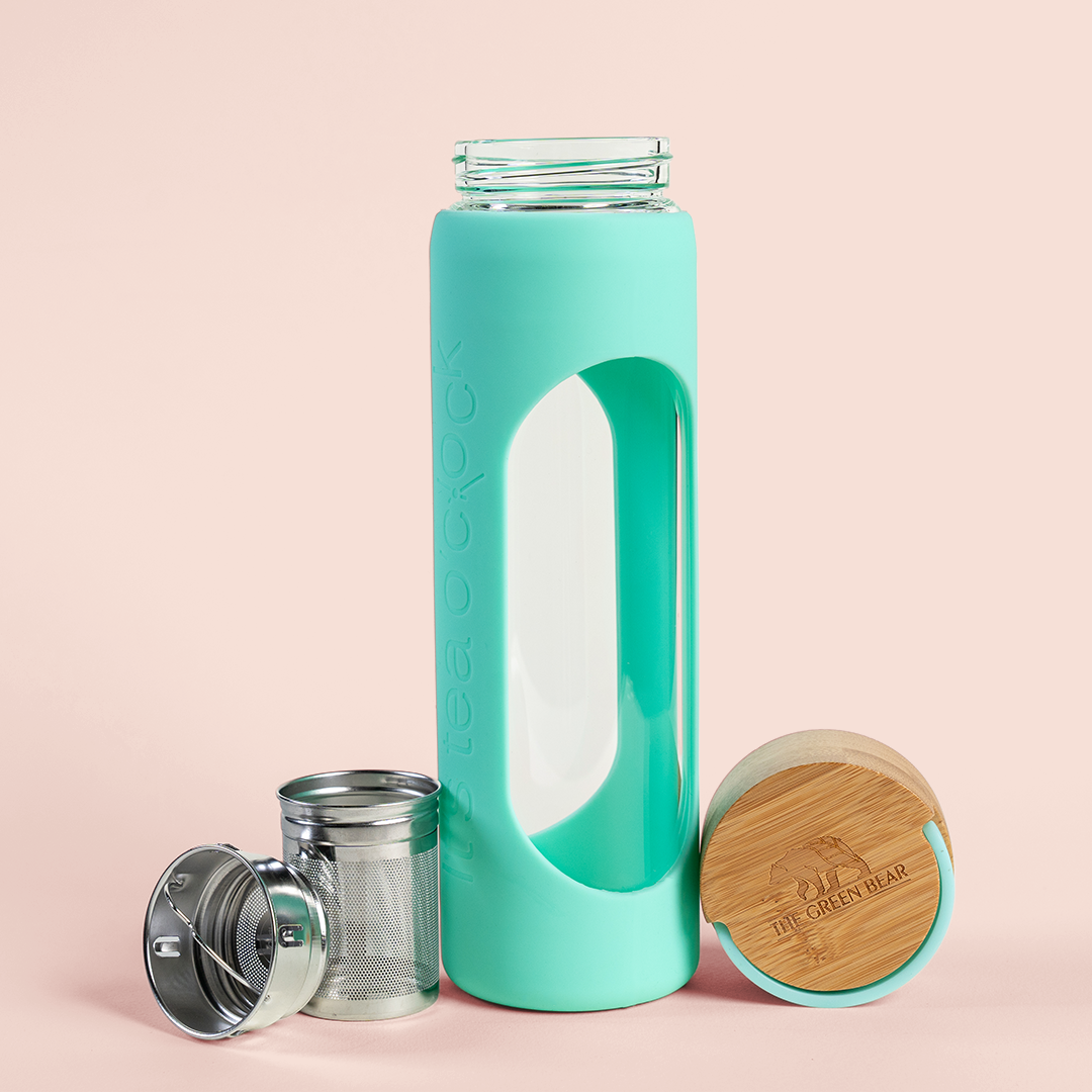 Tea bottle with infuser 500ml - turquoise