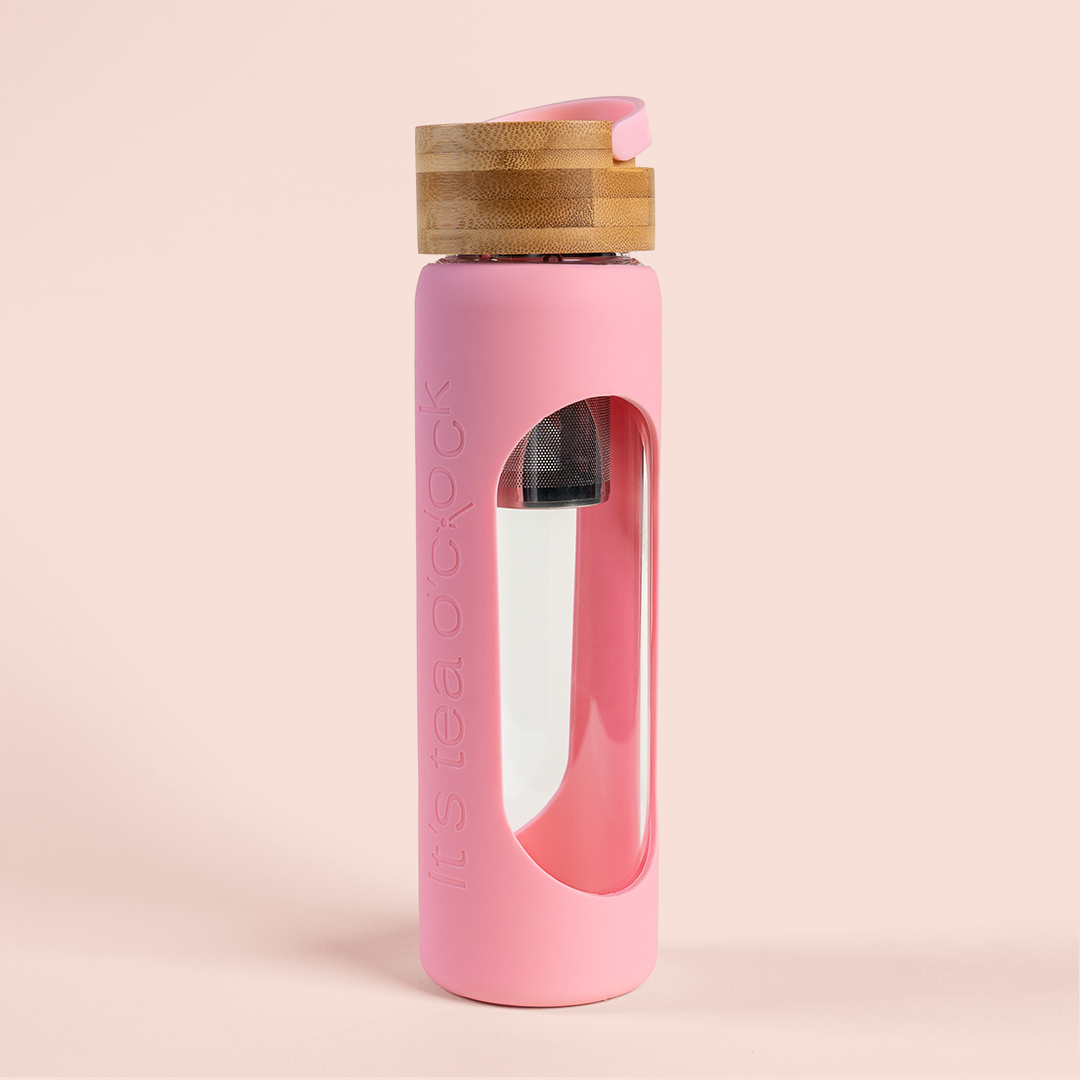 Tea bottle with infuser 500ml - pink