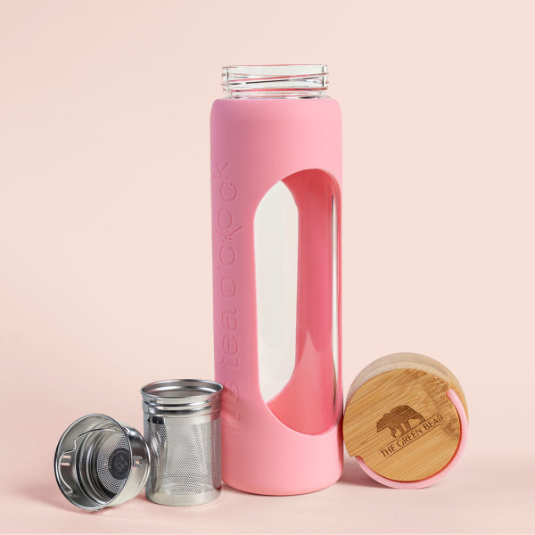 Tea bottle with infuser 500ml - pink